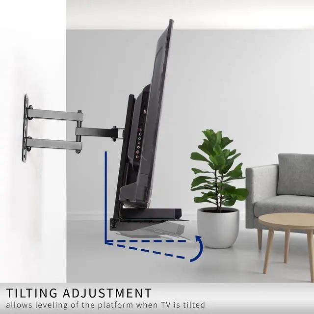 Alt view image 4 of 8 - VIVO Under or Above VESA TV Wall Mount Shelving Bracket AV Component Glass Shelf