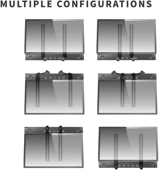 Alt view image 7 of 7 - VIVO Adjustable Sound Bar Bracket Mount Above or Below Wall Mounted TV