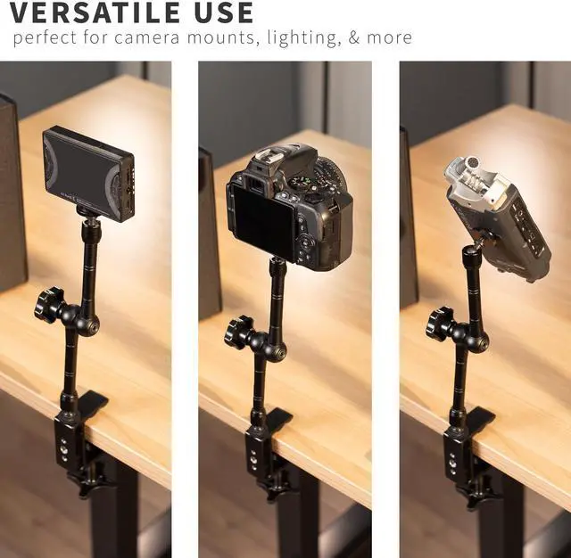 Alt view image 7 of 7 - VIVO Universal Heavy Duty C-Clamps with 1/4 inch-20 and 3/8 inch-16 Sockets (x2)