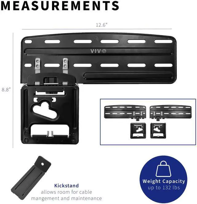 Alt view image 5 of 8 - VIVO Micro Gap TV Wall Mount Designed for 43" to 85 2021-2023 Samsung TV's (MOUNT-TVSG1)