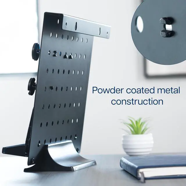 Alt view image 6 of 7 - VIVO Steel Freestanding Desktop Pegboard, 12 x 10 inch Peg Board w/ Accessories, Optional Wall Mounting, Black, PP-DK04F