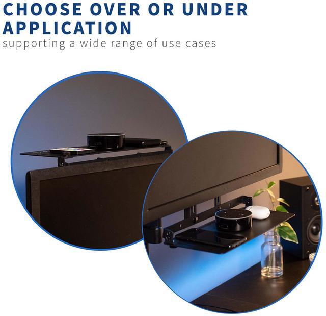 Alt view image 3 of 7 - VIVO Over/Under VESA Monitor Shelf, Holds Speaker, Streaming Devices, & More
