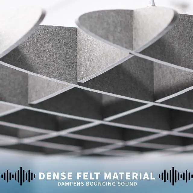 Alt view image 4 of 7 - VIVO Dark Gray Acoustic Ceiling Waffle Panel