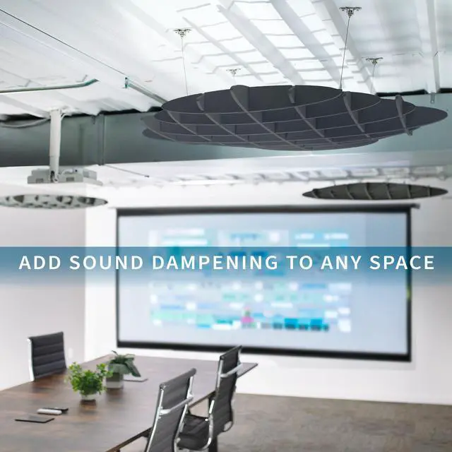 Alt view image 5 of 7 - VIVO Dark Gray Acoustic Ceiling Waffle Panel