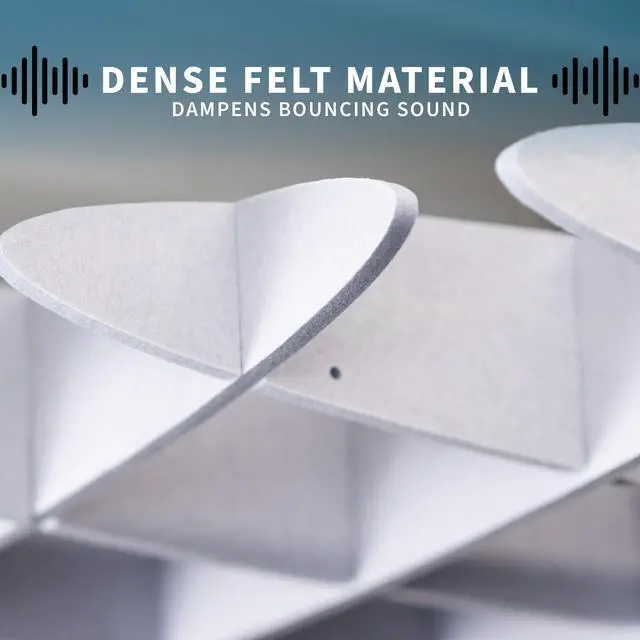 Alt view image 4 of 7 - VIVO Light Gray Acoustic Ceiling Waffle Panel