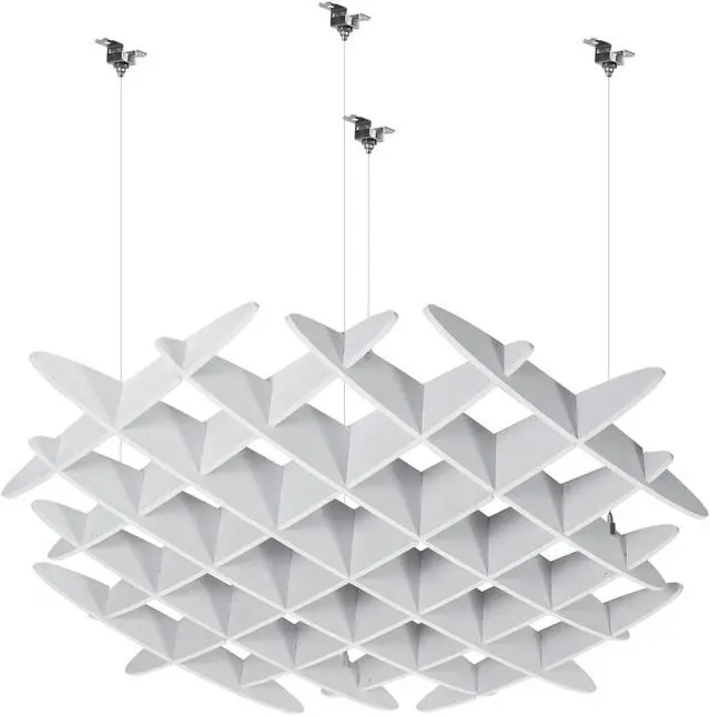 Main image of VIVO Light Gray Acoustic Ceiling Waffle Panel