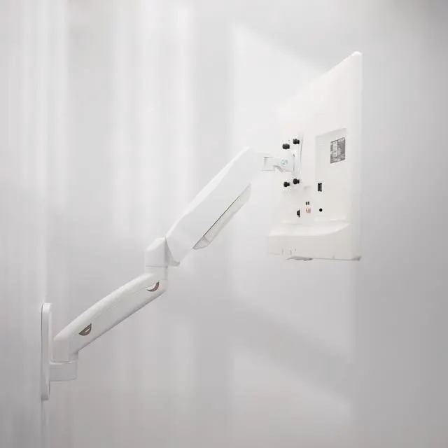 Alt view image 5 of 8 - VIVO White Pneumatic Spring Extended Arm, Full Motion Articulating 17" to 32" Monitor Wall Mount (MOUNT-V001GW)