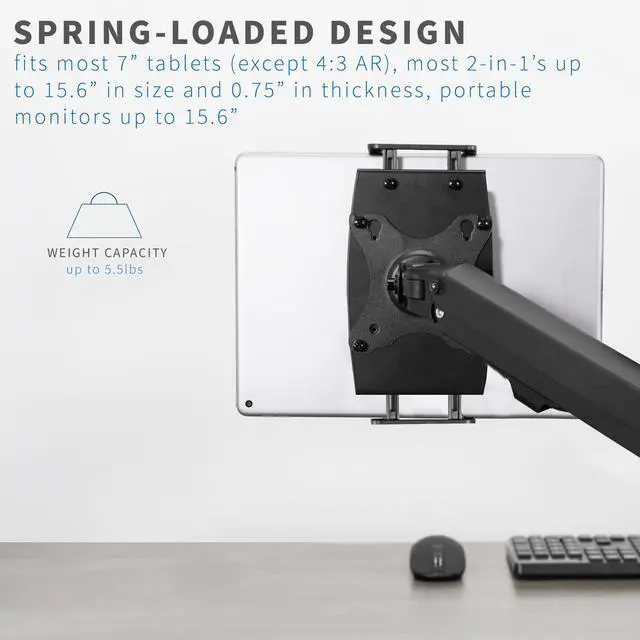 Alt view image 3 of 7 - VIVO Universal VESA Mount for Tablets, 2-in-1 Laptops, & Portable Monitors