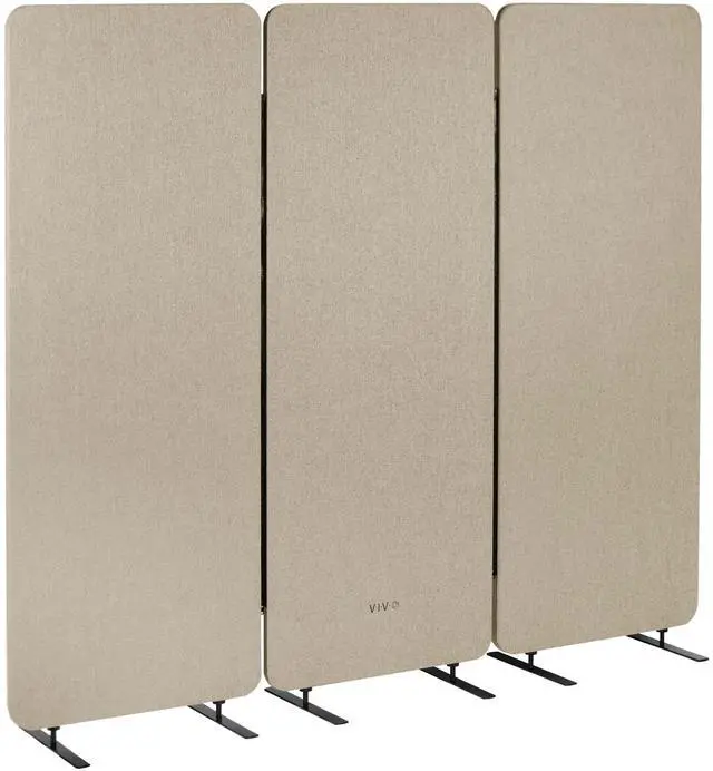 Main image of VIVO Beige 72 x 66 inch Privacy Panel Office Partition, Cubicle Room Divider