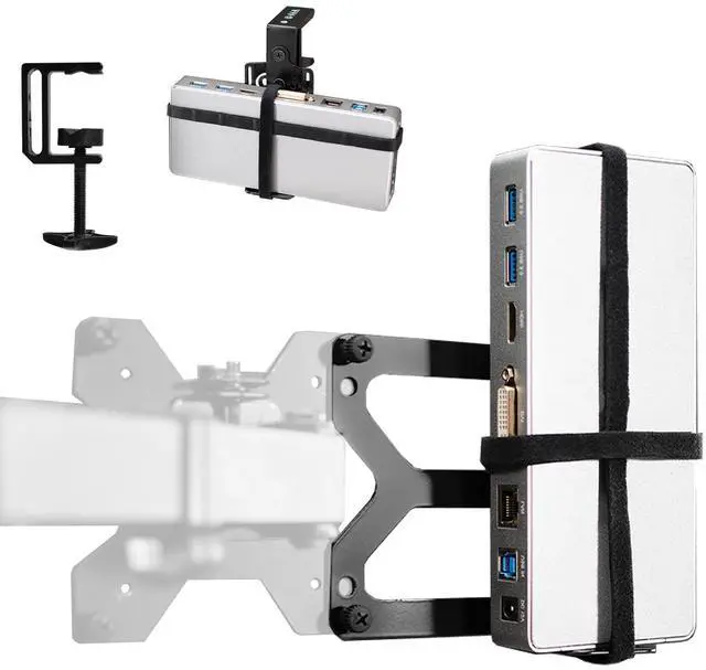 Main image of VIVO Universal Docking Station Mount, Behind Monitor, Under Desk, or C-clamp