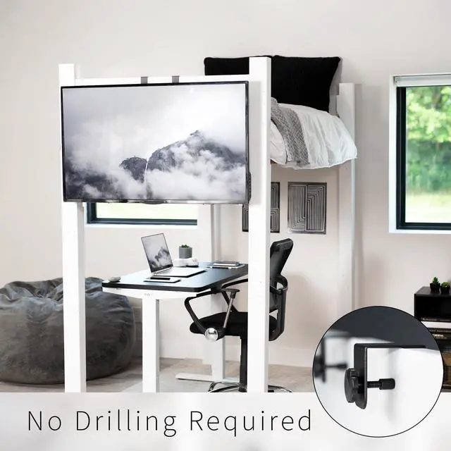 Alt view image 5 of 7 - VIVO TV Hanger Bracket for 24" to 55" Flat and Curved Screens, Height Adjustable Loft Bed TV Mount (MOUNT-TV01LB)