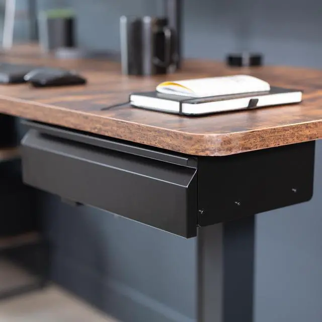 Alt view image 6 of 7 - VIVO Space Saving 16" Pull Out Under Desk Storage Drawer with Built-in Power Strip, Black, DESK-DR16-BP