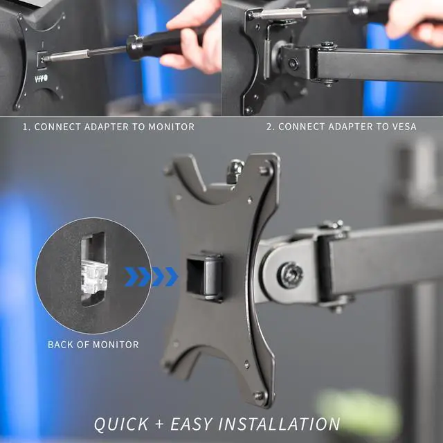 Alt view image 5 of 7 - VIVO VESA Adapter Plate Bracket Designed for Sceptre Computer Monitor C25, C30, C34 Monitors, VESA up to 100x100, Black, MOUNT-SRC30