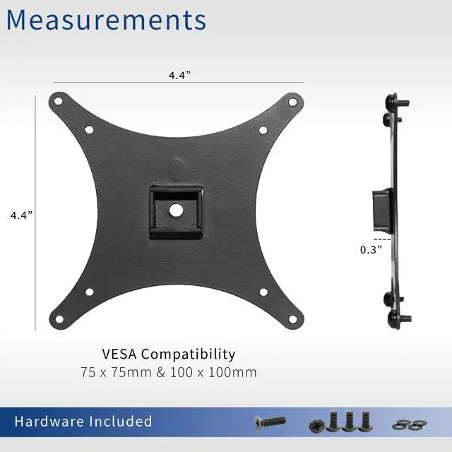 Alt view image 3 of 7 - VIVO VESA Adapter Plate Bracket Designed for Sceptre Computer Monitor C25, C30, C34 Monitors, VESA up to 100x100, Black, MOUNT-SRC30