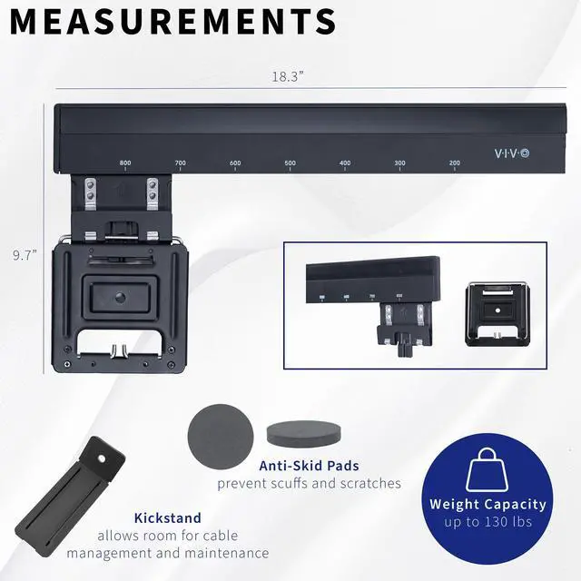 Alt view image 4 of 7 - VIVO Universal Micro-Gap TV Wall Mount for up to 90 inch Screens