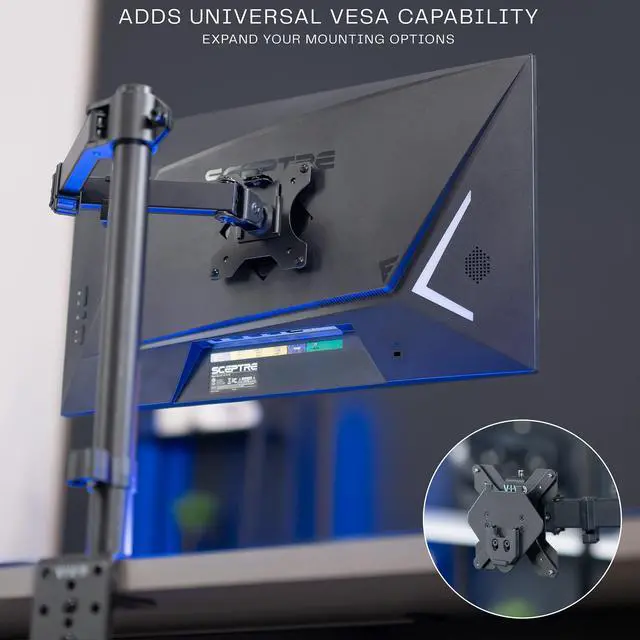 Alt view image 2 of 7 - VIVO VESA Adapter Plate Bracket, Designed for Sceptre E275B Series Monitors, VESA up to 100x100, Black, MOUNT-SRC275