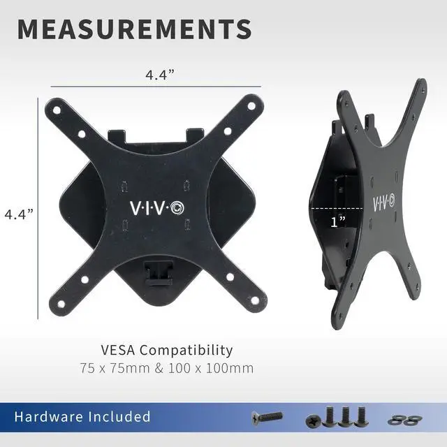 Alt view image 3 of 7 - VIVO VESA Adapter Plate Bracket, Designed for Sceptre E275B Series Monitors, VESA up to 100x100, Black, MOUNT-SRC275
