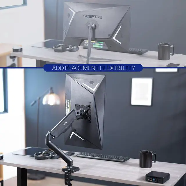 Alt view image 6 of 7 - VIVO VESA Adapter Plate Bracket, Designed for Sceptre E275B Series Monitors, VESA up to 100x100, Black, MOUNT-SRC275