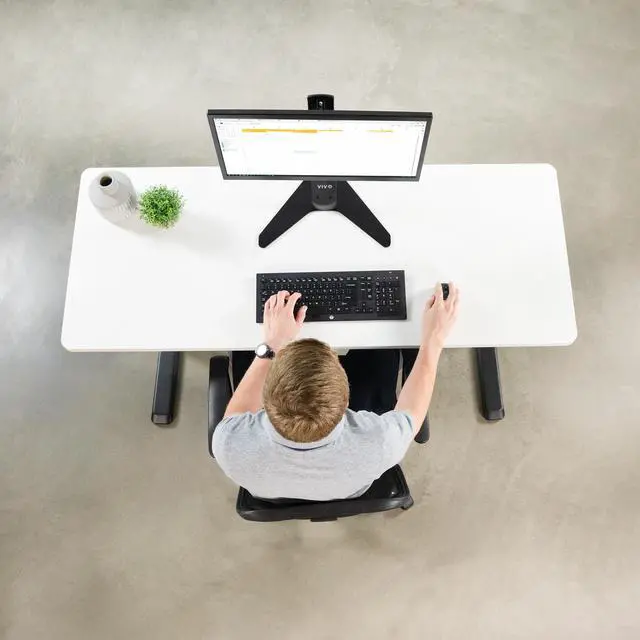 Alt view image 6 of 7 - VIVO White 60 x 24 inch Universal Table Top for Sit to Stand Desk Frames