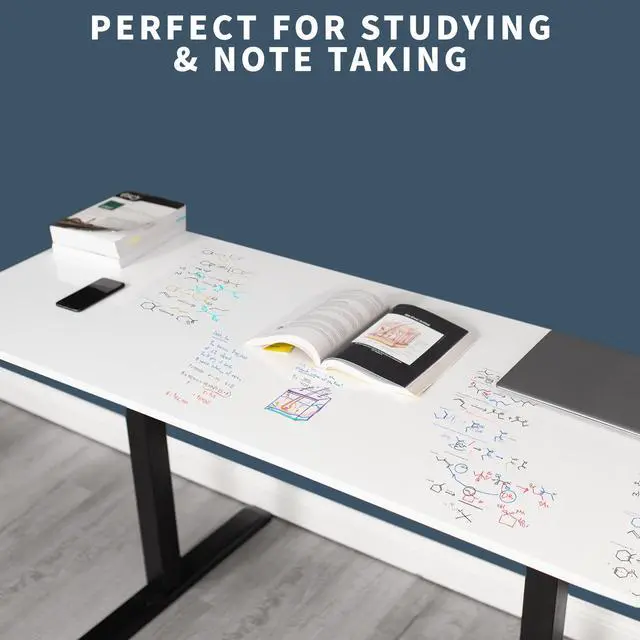 Alt view image 6 of 7 - VIVO Dry Erase 60 x 24 inch Universal Solid One-Piece Table Top for Standard & Sit Stand Desk Frames (DESK-TOP6WE)