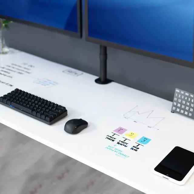 Alt view image 5 of 7 - VIVO Dry Erase 60 x 24 inch Universal Solid One-Piece Table Top for Standard & Sit Stand Desk Frames (DESK-TOP6WE)