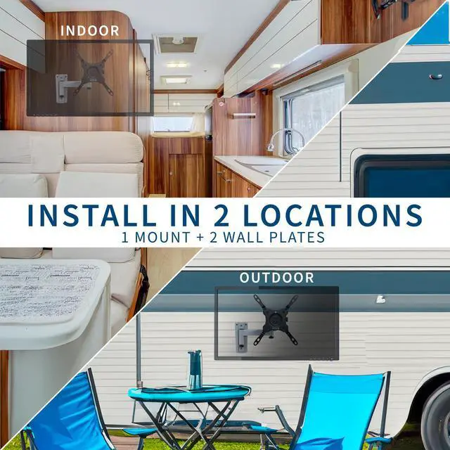 Alt view image 3 of 7 - VIVO Quick Release RV TV Wall Mount for 13" - 43" Screens, Lockable Bracket