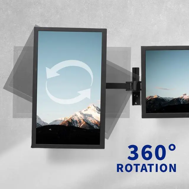 Alt view image 4 of 8 - VIVO Steel Telescoping Flush Wall Mount for Dual 21" to 32" Monitors