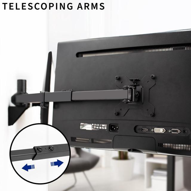 Alt view image 5 of 8 - VIVO Steel Telescoping Flush Wall Mount for Dual 21" to 32" Monitors