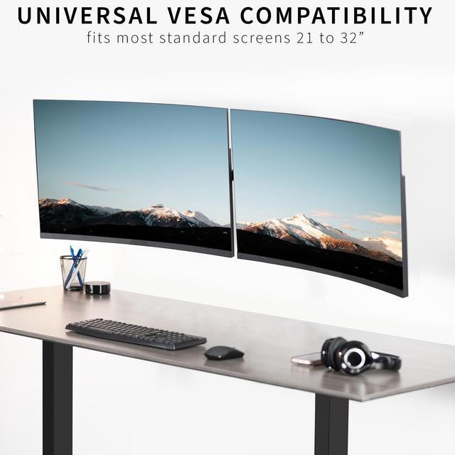 Alt view image 7 of 8 - VIVO Steel Telescoping Flush Wall Mount for Dual 21" to 32" Monitors