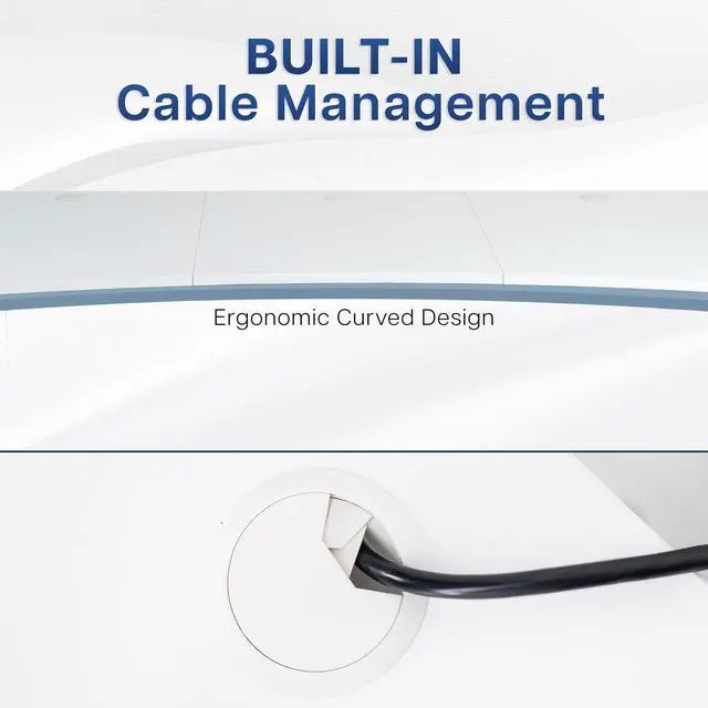 Alt view image 6 of 7 - VIVO White 63" x 32" Table Top for Adjustable Standing Desk Frames