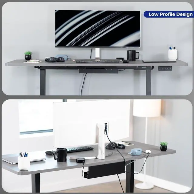 Alt view image 7 of 7 - VIVO Black Under Desk 17" Cable Management Tray, Wire Organizer, Cord Holder (DESK-AC06-1C)