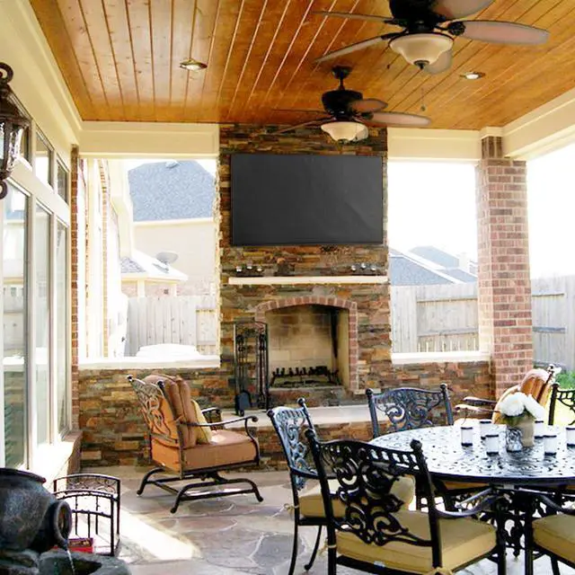 Alt view image 8 of 8 - Screen Cover for 40" to 43" TV Universal Outdoor Waterproof Weather Resistant