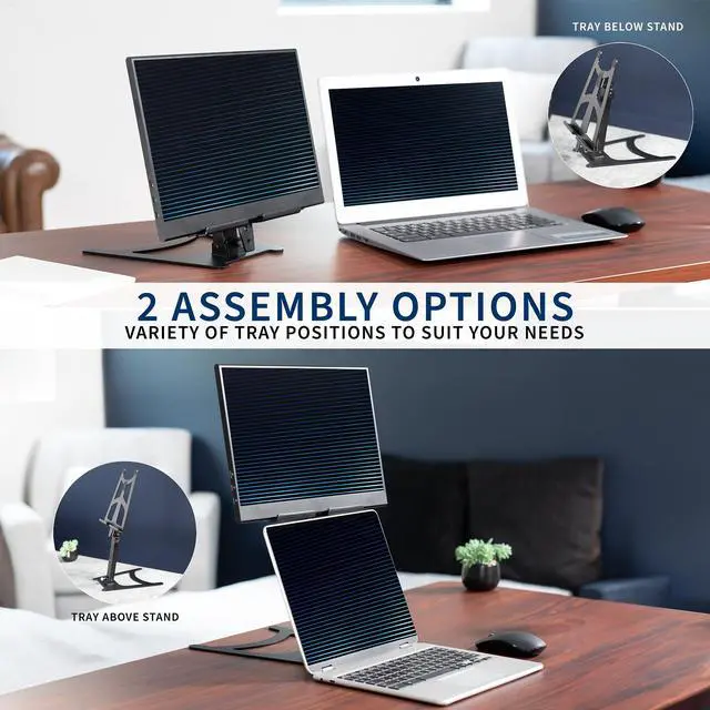 Alt view image 4 of 7 - VIVO Black 15.6 inch Portable Monitor and Tablet Desktop Stand