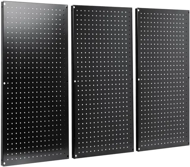 Main image of VIVO Black Steel Wall Mounted 48" x 32" Pegboard (3 Panel System)