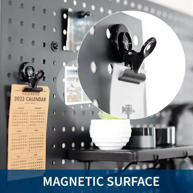 Alt view image 7 of 7 - VIVO Black Steel Wall Mounted 48" x 32" Pegboard (3 Panel System)