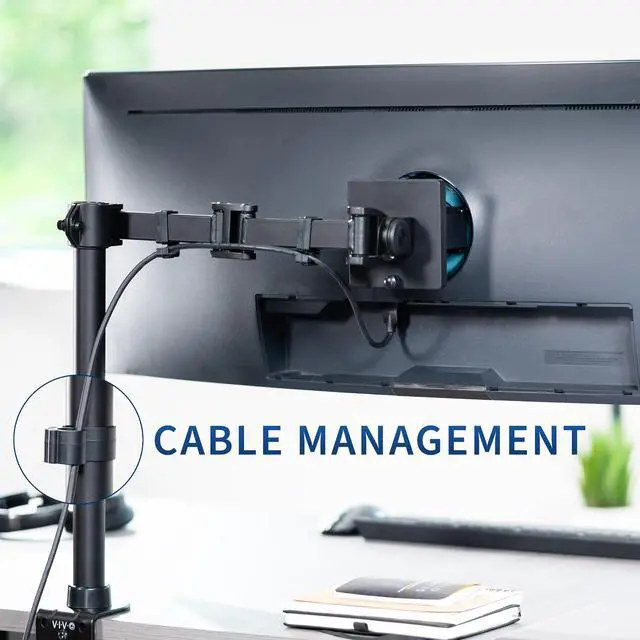 Alt view image 7 of 7 - VIVO Single Ultrawide Monitor Desk Mount Stand for Computer Screens up to 49"
