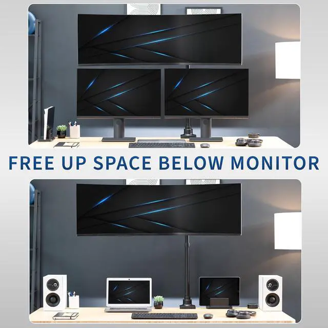 Alt view image 4 of 7 - VIVO Single Ultrawide Monitor Extra Tall Desk Mount for Computer Screens to 49"