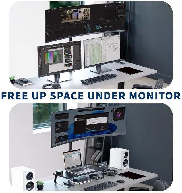 Alt view image 6 of 7 - VIVO Single Ultrawide Monitor Tall Desk Mount, Fits Computer Screens up to 49"