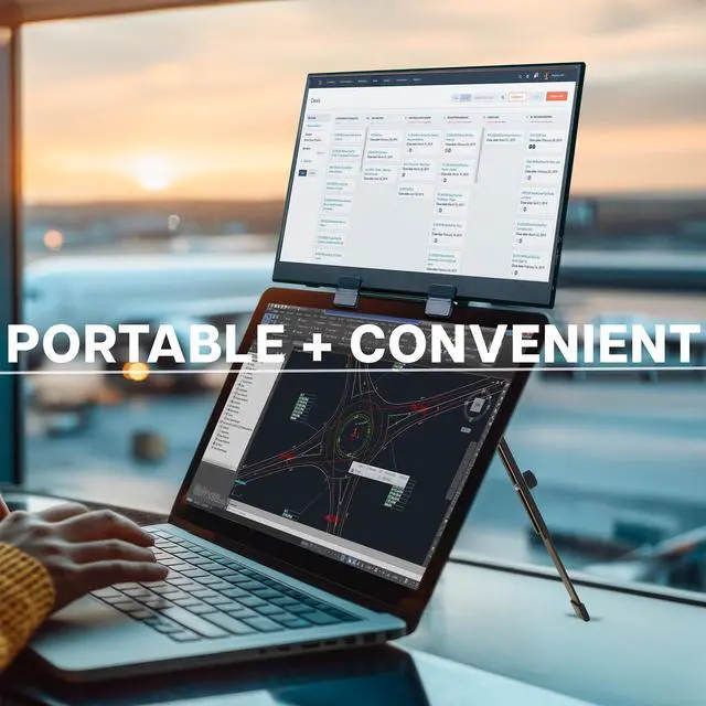 Alt view image 7 of 7 - VIVO 15.6" Portable Monitor with Laptop Extension Holder