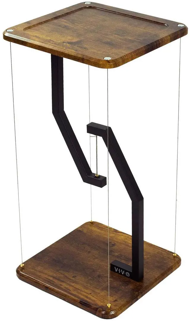 Main image of VIVO Rustic Vintage Brown/Black Tensegrity Speaker Floor Stand Floating Platform