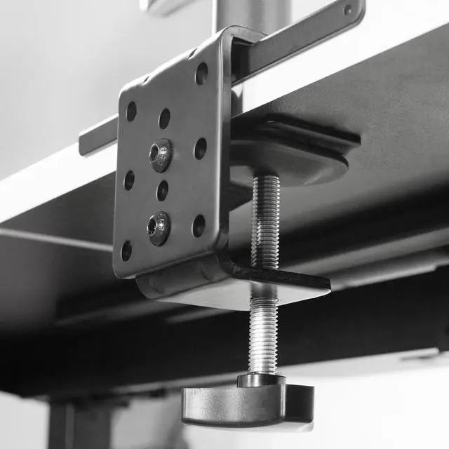 Alt view image 6 of 7 - VIVO Pneumatic Quad Ultrawide Computer Monitor Desk Mount for Screens upto 49"