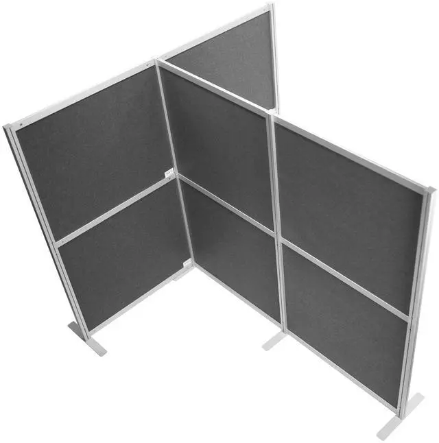Main image of VIVO T-Shaped Modular Wall System, 4 PET Panels, Modern Office Cubicle Dividers