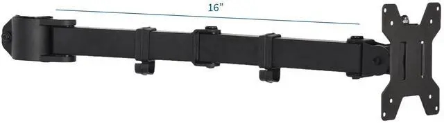Alt view image 2 of 4 - VIVO Black Fully Adjustable Single Monitor Arm for Desk Mount Stand