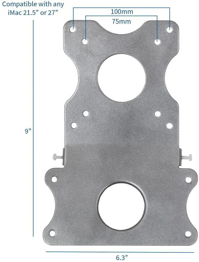 Alt view image 2 of 7 - VIVO Adapter VESA Mount Kit for Apple 21.5" and 27" iMac Display (STAND-MACB)