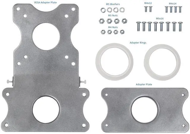 Alt view image 4 of 7 - VIVO Adapter VESA Mount Kit for Apple 21.5" and 27" iMac Display (STAND-MACB)