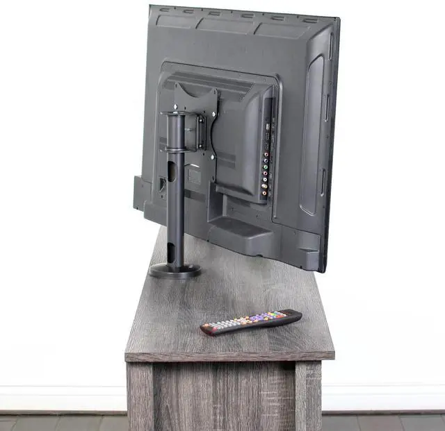 Alt view image 7 of 7 - VIVO Swivel Bolt-Down Desktop TV VESA Mount for Screen Sizes 23" to 43" | Sturdy Tabletop TV Stand (STAND-TV00M2)