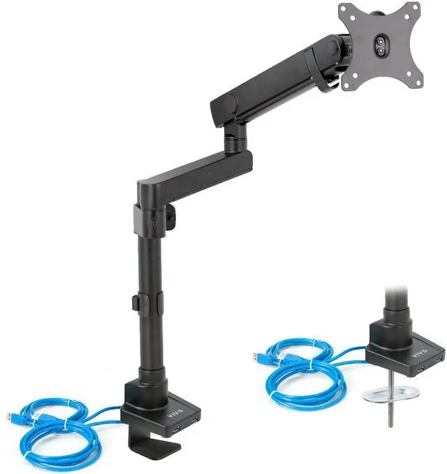 Main image of VIVO Premium Aluminum Single Monitor Arm Desk Mount Stand with USB Ports
