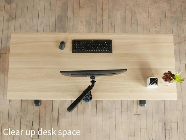 Alt view image 6 of 7 - VIVO Premium Aluminum Single Monitor Arm Desk Mount Stand with USB Ports