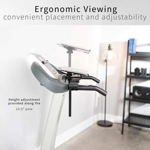 Alt view image 4 of 8 - VIVO Universal Laptop Treadmill Desk | Adjustable Ergonomic Notebook Mount Stand for Treadmills (STAND-TDML1)