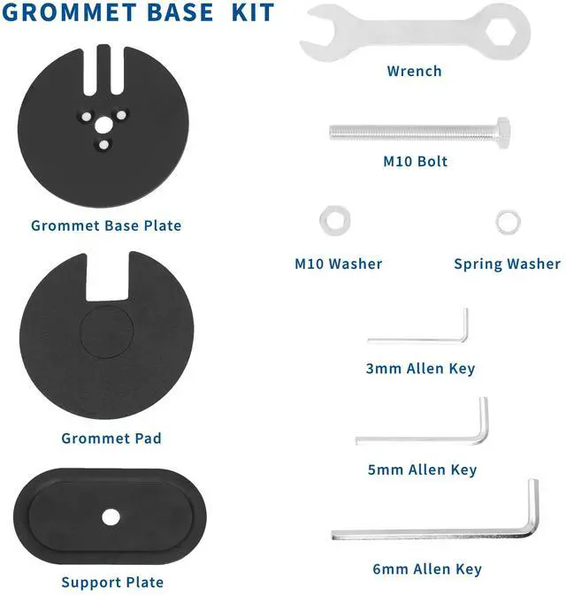 Alt view image 4 of 4 - VIVO Heavy Duty Grommet Kit for Monitor Mount Stand | Grommet and Hardware
